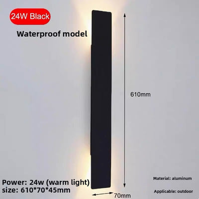 Black IP65 Outdoor LED Wall Sconce – Square, 6W or 18W, Hardwired