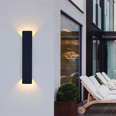Black IP65 Outdoor LED Wall Sconce – Square, 6W or 18W, Hardwired