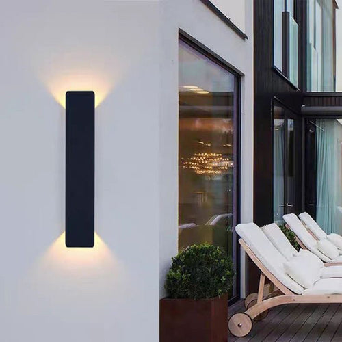 Black IP65 Outdoor LED Wall Sconce – Square, 6W or 18W, Hardwired