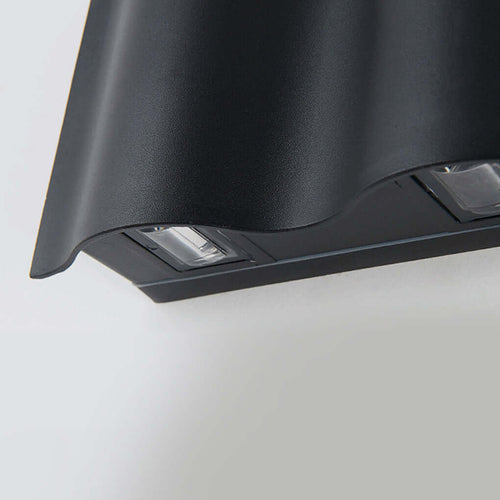 Beam Wall Light Wavy Aluminum Outdoor LED Up-Down Light