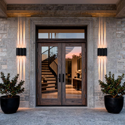 Beam Wall Light Wavy Aluminum Outdoor LED Up-Down Light