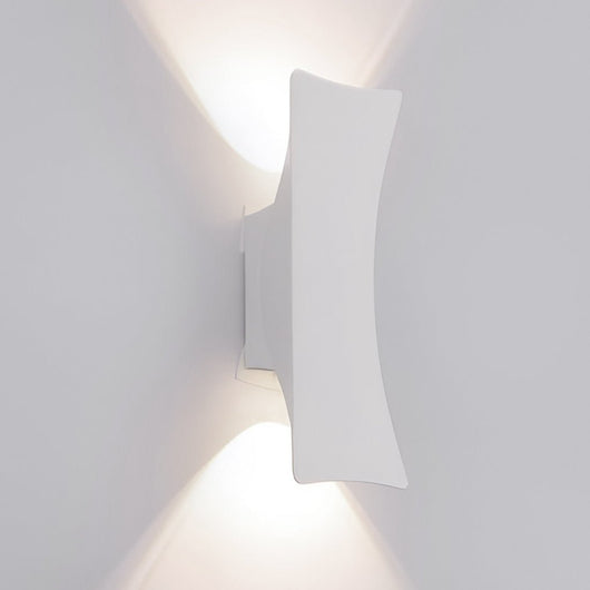 Up & Down LED Outdoor Wall Sconce – Arc Profile, IP65 Aluminum, Hardwired