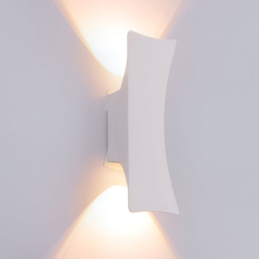 Up & Down LED Outdoor Wall Sconce – Arc Profile, IP65 Aluminum, Hardwired