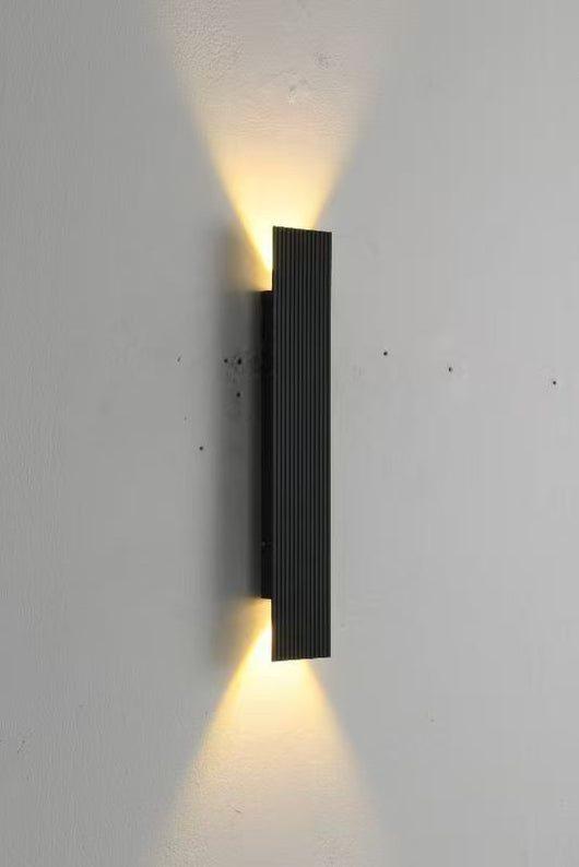 Black IP65 Outdoor LED Wall Sconce – Square, 6W or 18W, Hardwired