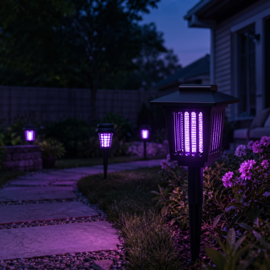 Solar Mosquito Zapper Light Outdoor LED Lawn Metal Light