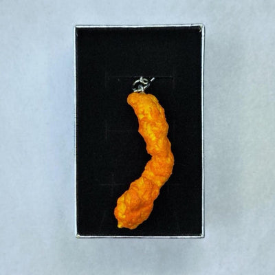 Realistic Cheeto keychain in a gift box