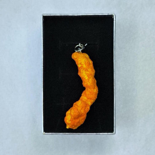 Realistic Cheeto keychain in a gift box