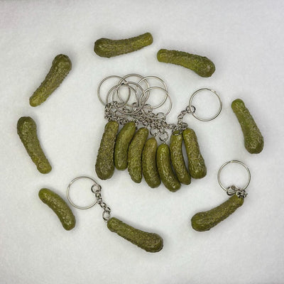 Realistic finish gherkin pickle keychain