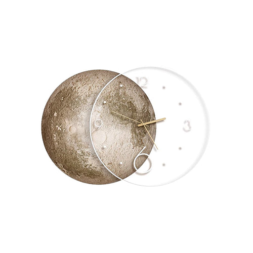 Moon Wall Clock Light – Sculptural LED Wall Art, USB Rechargeable, 2 Sizes