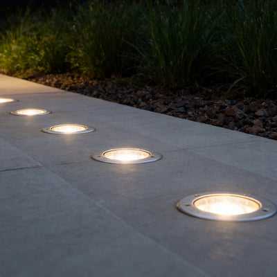 Recessed Floor Lighting Solar LED Metal Well Light