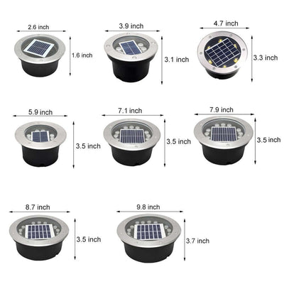 Recessed Floor Lighting Solar LED Metal Well Light