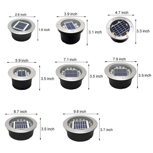 Recessed Floor Lighting Solar LED Metal Well Light