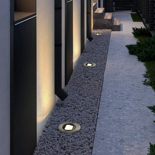 Recessed LED Step Light – Square Black IP65, Warm White, 2 Sizes