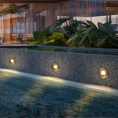 Recessed LED Step Light – Square Black IP65, Warm White, 2 Sizes
